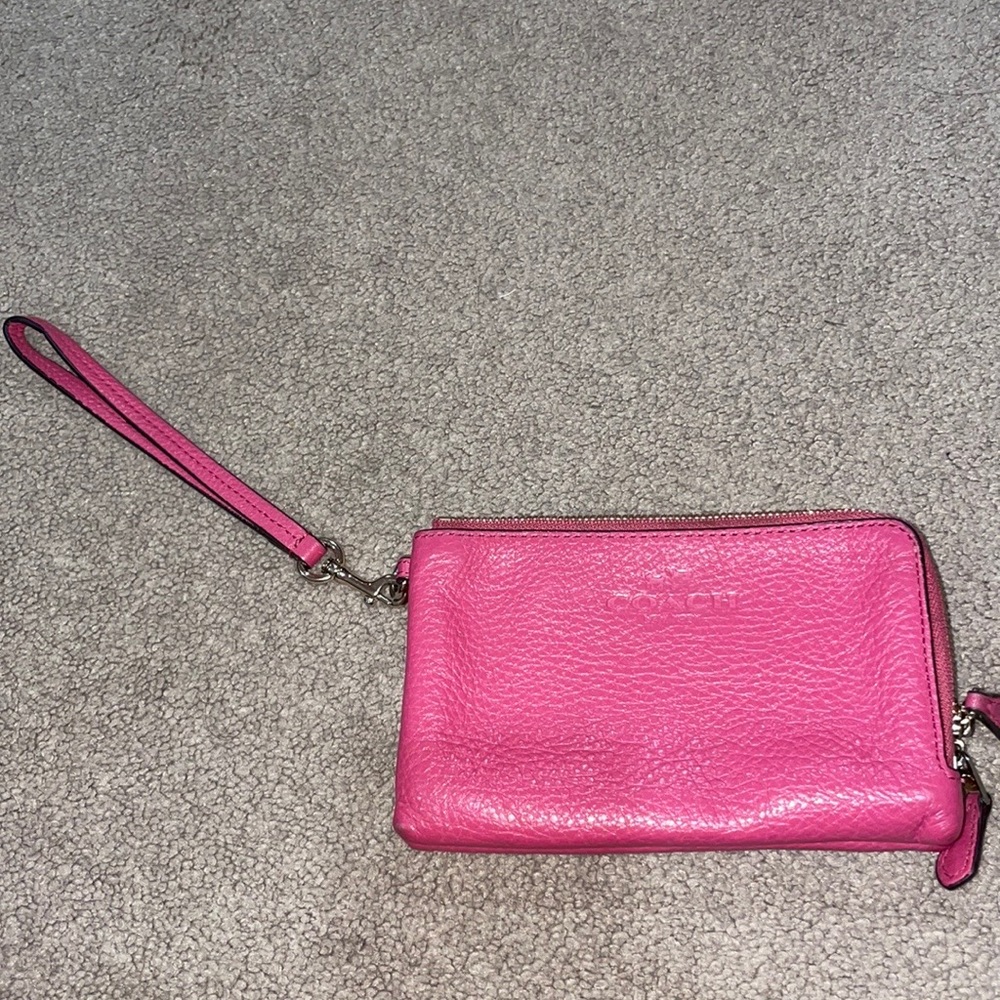 Pink Coach Wristlet